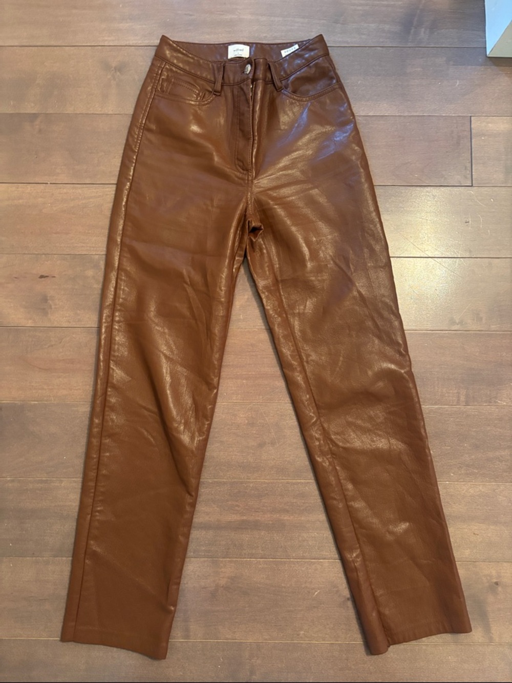 Aritzia Wilfred Faux Leather Pants -  Brown